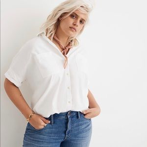 Madewell White Cotton Courier Shirt